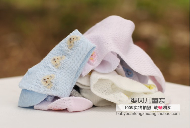 Của nam giới và phụ nữ vớ mùa xuân và mùa hè mô hình vớ lưới cotton cô gái bé sơ sinh cotton phần mỏng trong ống mà không có xương