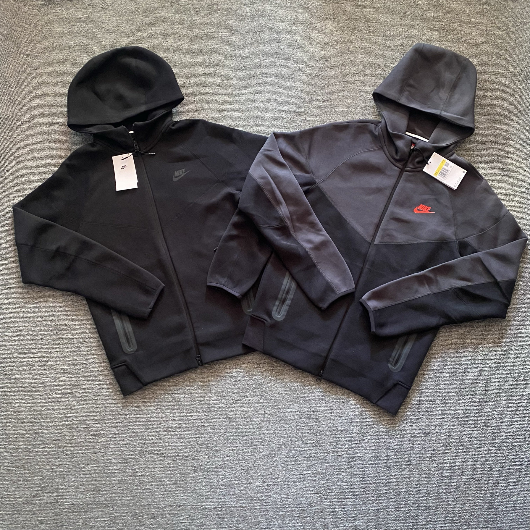 Мужская трикотажная куртка с капюшоном на двойной молнии Nike/Nike TECH FLEECE FB7922-013 Изображение 1