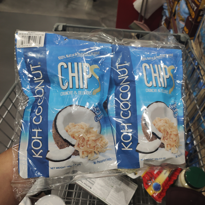 Shanghai Spot Costco Open Market Customers Thailand Imports Koh Cool Coconut Island Coconut Crisps Original 160g