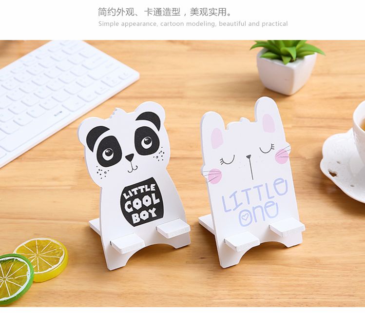 tivi casper Phim hoạt hình động vật bảng gỗ điện thoại di động tươi và đáng yêu đơn giản điện thoại di động hỗ trợ lười biếng máy tính để bàn xem TV chủ điện thoại - TV tivi samsung 49 inch