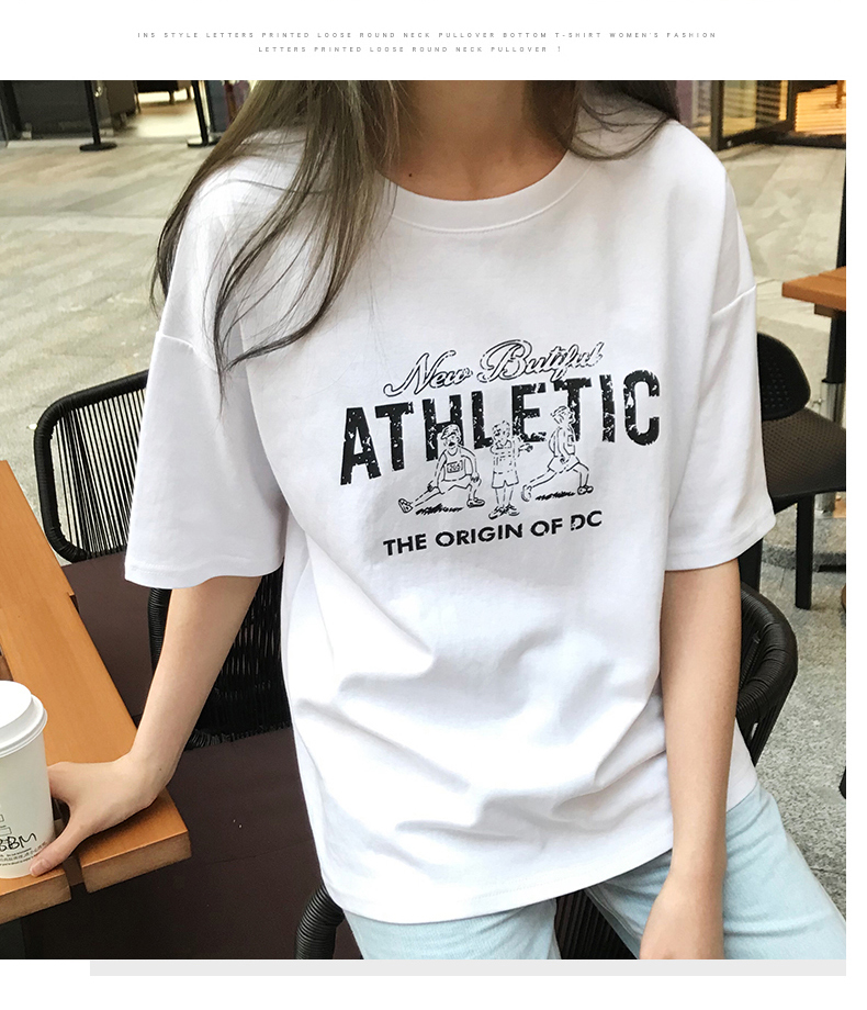Cộng với chất béo cộng với size của phụ nữ mùa xuân và mùa đông dày cotton rộng Áo thun tay ngắn BF gió mỏng áo sơ mi nửa tay - Áo phông áo thun ba lỗ nữ