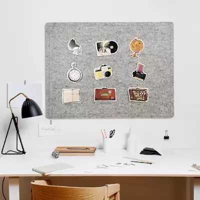 80x60cm Felt Board Message Board Wall Sticker Kindergarten School Works Display Board Bulletin Board Photo Wall