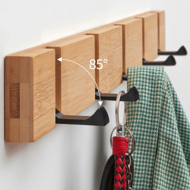 Free-to-punch hanger-hanger wall-sticking wall wall-mounted Xuanguan clothes hat rack in doorway key bag door rear hook