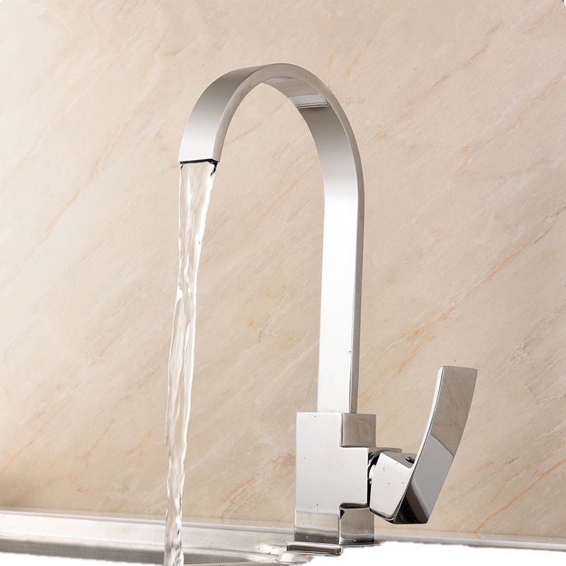 German contemporary bathroom high-end kitchen faucet full copper square kitchen faucet dish basin faucet kitchen rotary faucet