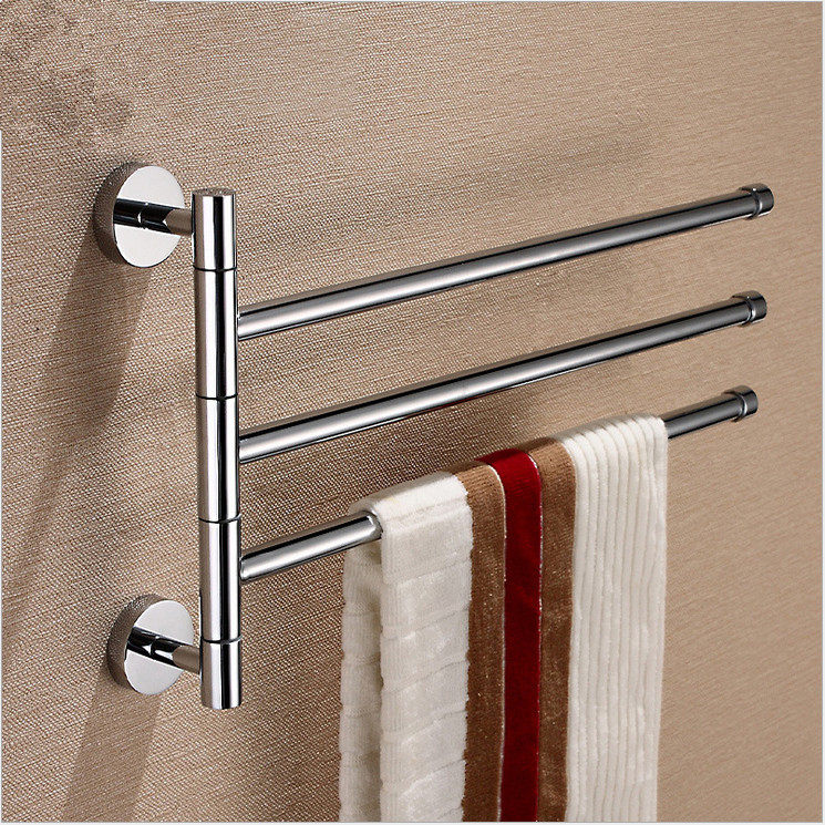 German contemporary bathroom high-end all-copper pendant powder room bathroom towel bar multi-functional activity double-bar three-bar