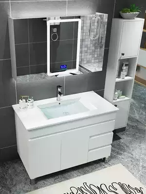 Bathroom cabinet combination Modern and simple floor-to-ceiling bath cabinet Smart face wash basin cabinet Powder room sink