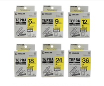 Nishinomiya label machine ribbon SC9Y label 9MM yellow background black letter sticker Pule SR230C SR530c label paper