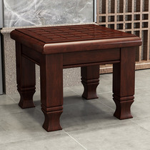 Solid wood small square stool home Chinese living room simple bench drinking tea thickened square wood 30 high 40CM short stool