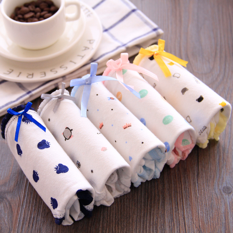 5 món quà đóng hộp đồ lót bằng vải cotton cho phụ nữ quần short đáy quần nữ gợi cảm cỡ lớn nữ sinh mới quần lót cotton