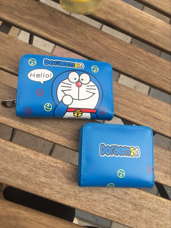 Doraemon ác mộng mèo hoạt hình ví Anime dễ thương nam nữ dây kéo dài sinh viên trẻ em ví trẻ