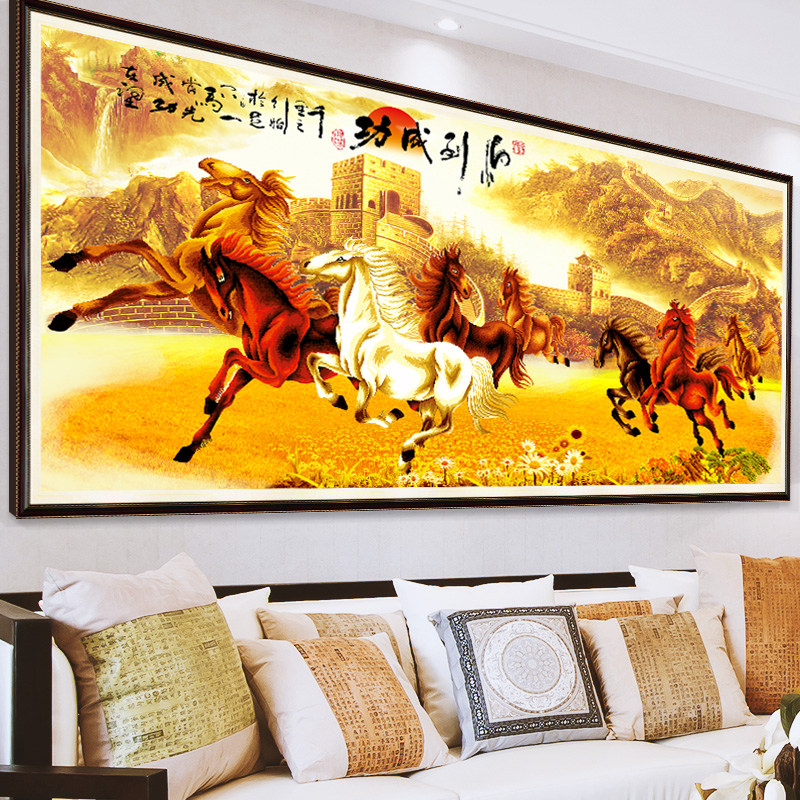 2022 New diamond drawing full of horses to successfully stick cross embroidery of the Max Tumyi Great Wall Living Room