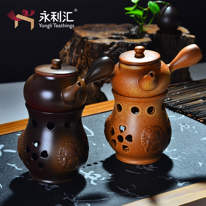 Public remit alcohol stove cooking pot temperature pot teapot who spinosa, single pot of household coarse pottery Japanese kung fu tea set