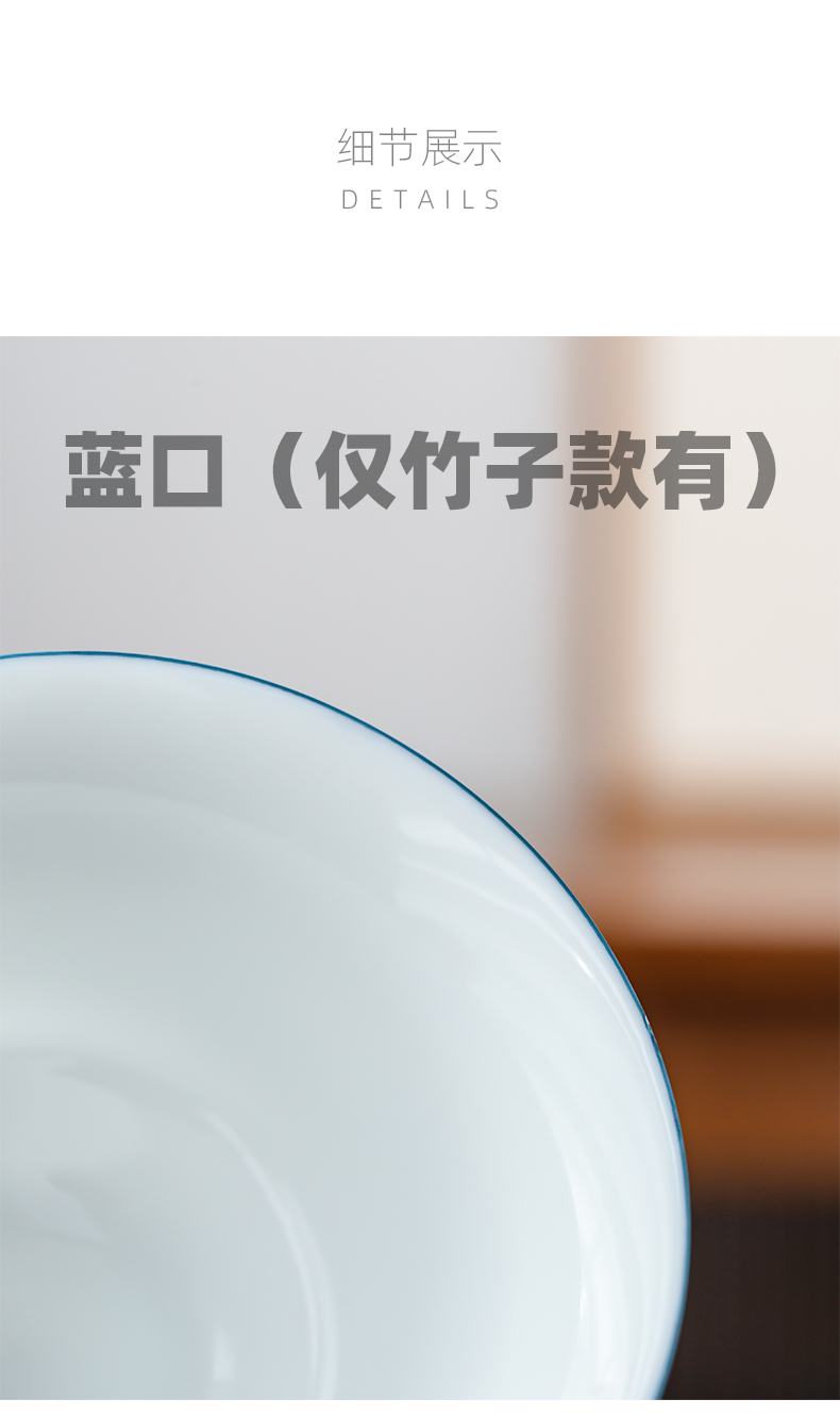 Sweet white porcelain hand - made only three tureen large single kung fu tea cup bowl of jingdezhen ceramic tea set three fort