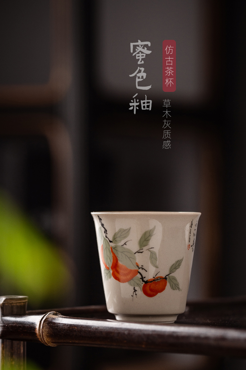 Jingdezhen ceramic tea cups master kung fu tea cup single CPU antique single sample tea cup men 's lady