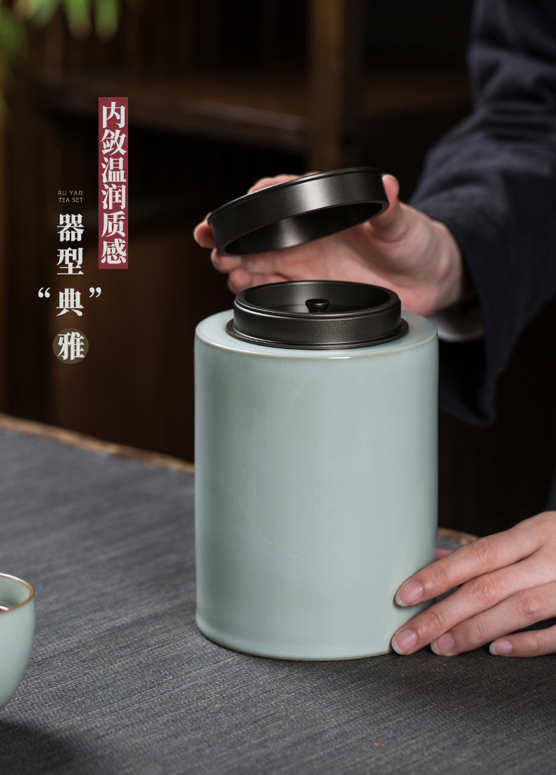 Your up pot containing small jingdezhen ceramic store tea caddy fixings seal household kung fu tea accessories