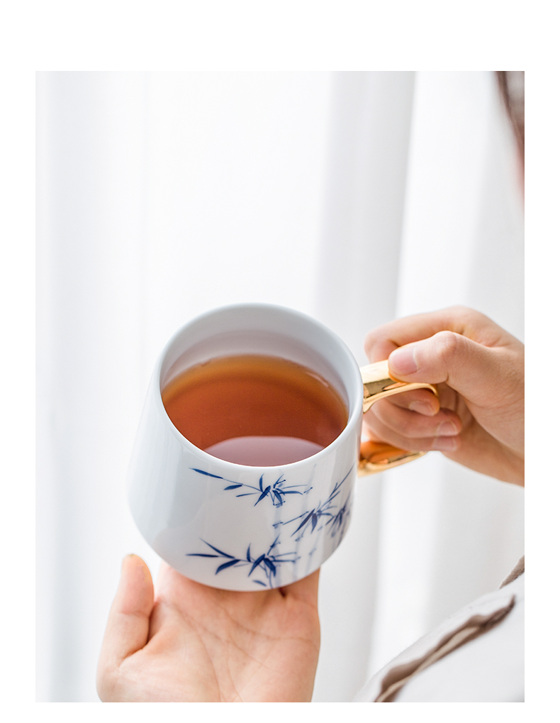 Ceramic filter office tea cup tea cup with lid with handle female bladder) tea man
