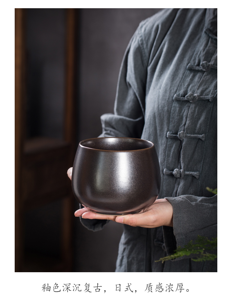 Kung fu tea accessories tea vintage Japanese zen ceramic tea in hot wash large small cylinder water jar home writing brush washer