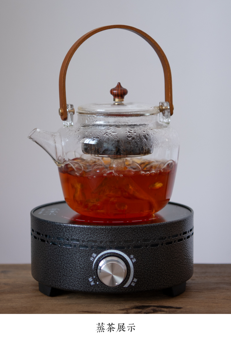 Glass teapot single pot of tea boiling kettle electric TaoLu tea stove of the filter of high - temperature steaming tea stove pot to boil tea