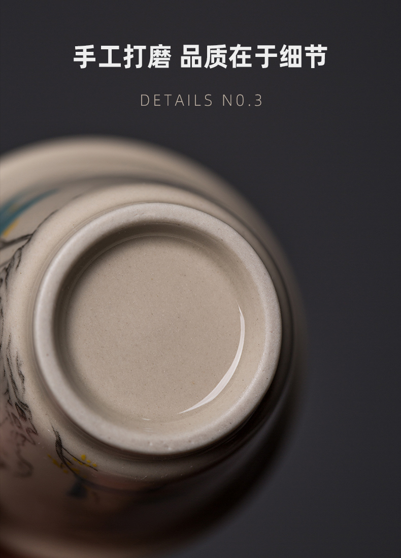 Jingdezhen ceramic kung fu tea chaoshan tea tea cup small master cup single CPU antique single lady