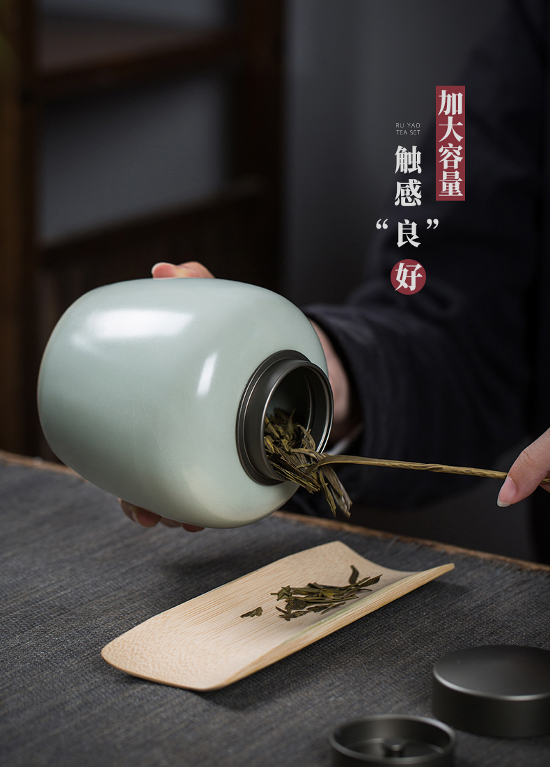 Your up pot containing small jingdezhen ceramic store tea caddy fixings seal household kung fu tea accessories