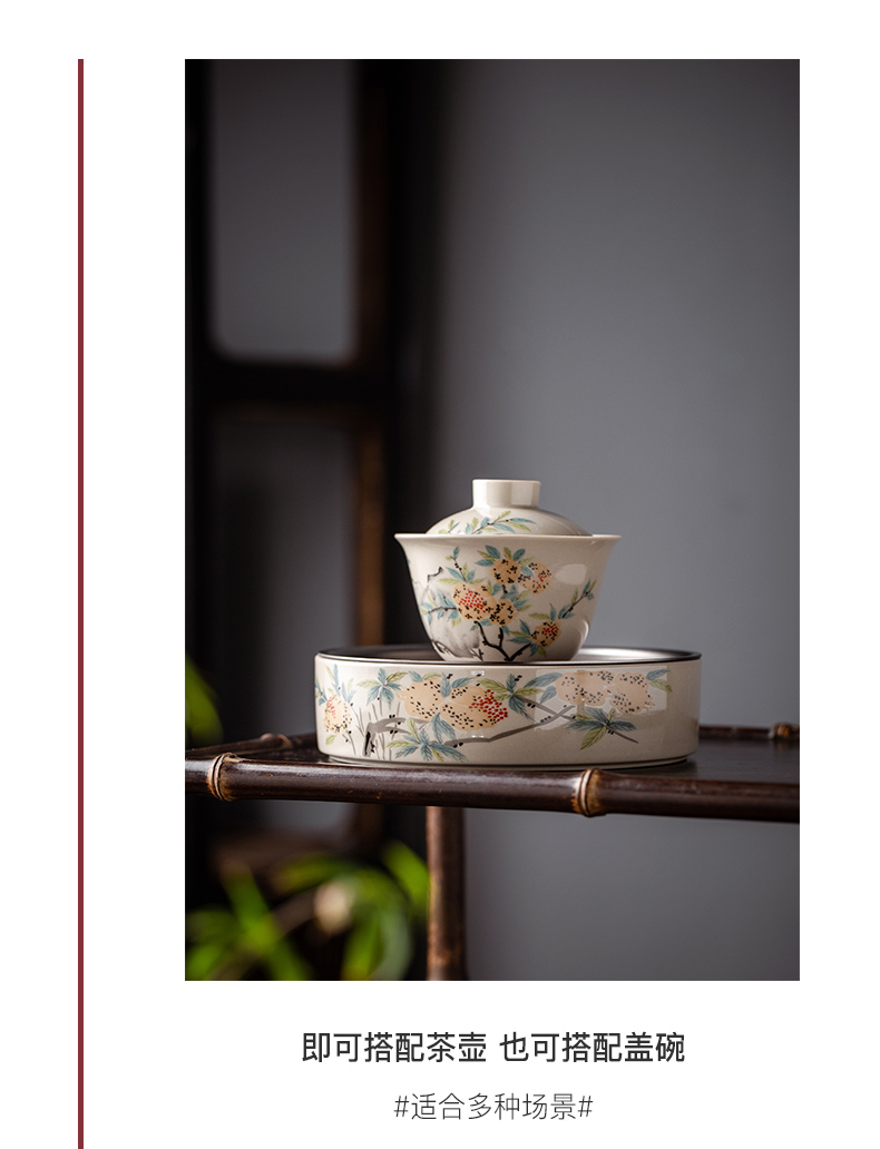 A pot of tea 12 old pot of water type bearing small dry A saucer plate jingdezhen ceramic tea mat tea light of key-2 luxury