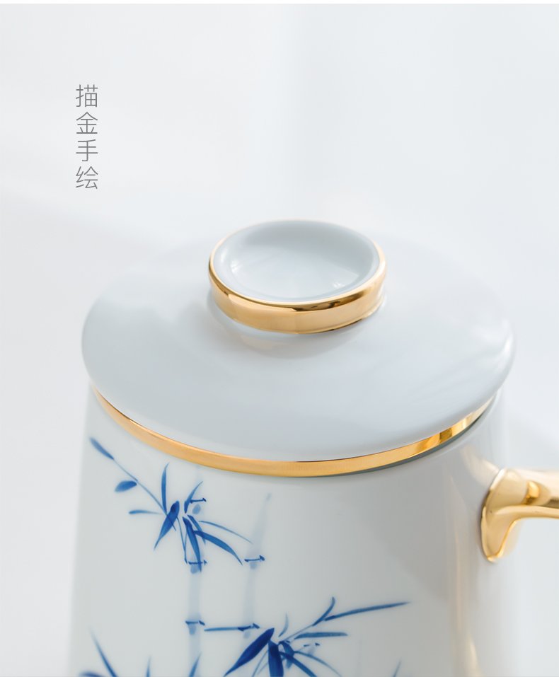 Ceramic filter office tea cup tea cup with lid with handle female bladder) tea man