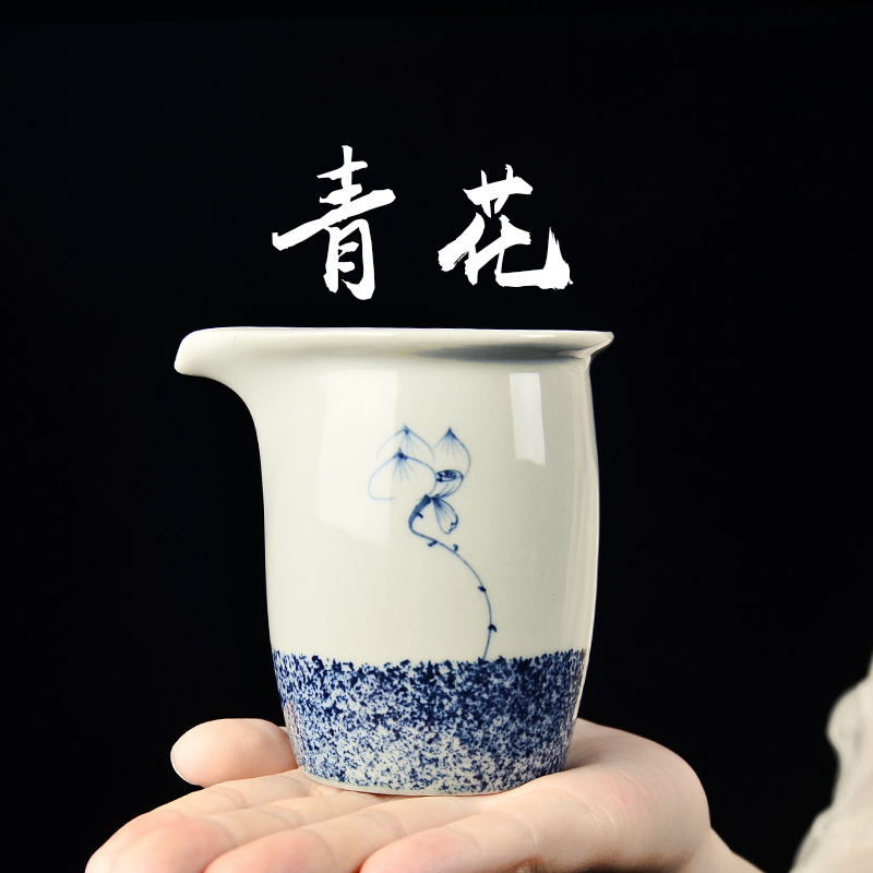 Public remit hand - made of blue and white porcelain of jingdezhen ceramic fair keller of tea and a cup of tea sea points archaize kung fu tea set