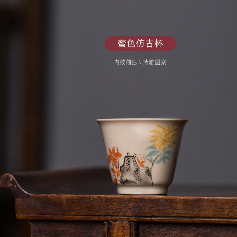 Jingdezhen ceramic kung fu tea chaoshan tea tea cup small master cup single CPU antique single lady