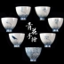 Yongli Huijingần gốm vẽ tay Kung Fu Cup cốc sứ màu xanh và trắng nhỏ cốc cá nhân chủ sở hữu tách trà đơn bộ - Trà sứ ấm giữ nhiệt pha trà Trà sứ