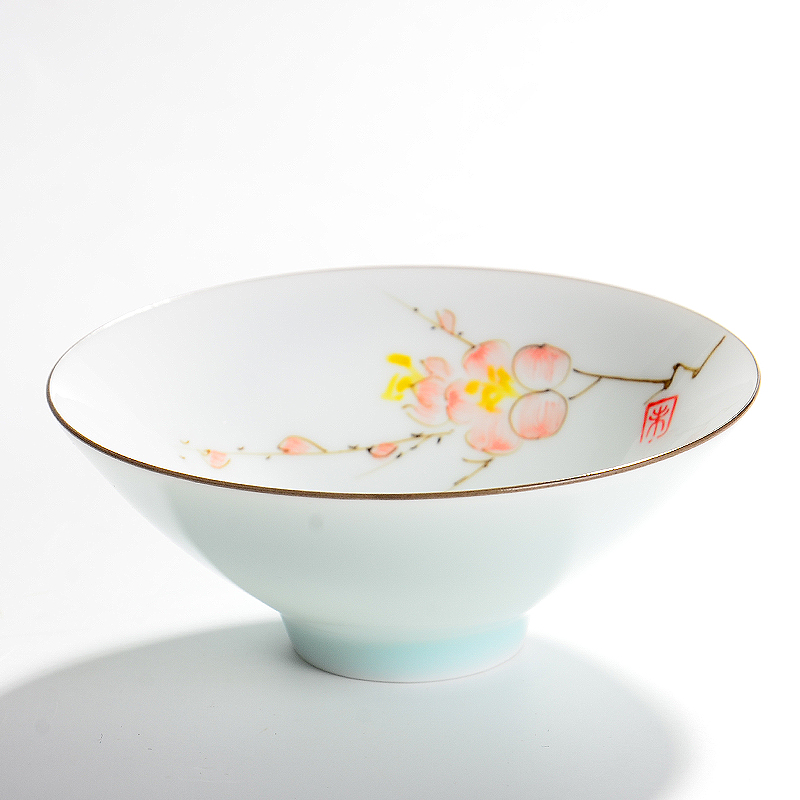 A single sample tea cup ceramics green tea white porcelain, small single master only kunfu tea cup and cup of jingdezhen tea service