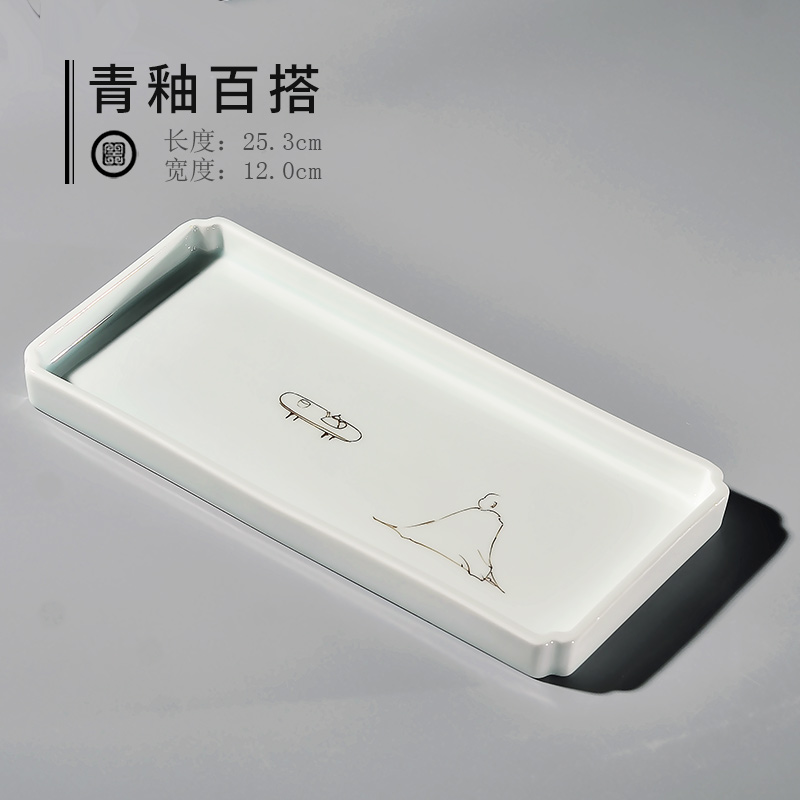 Small tea tray was kung fu tea set ceramic trumpet contracted and I Japanese mini tray was dry plate tea pot bearing pot holder