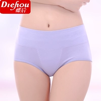 Cotton cao eo bụng rắn màu tam giác đồ lót nữ cotton eo XL ngắn đầu tốt hơn Modal quần lót con voi