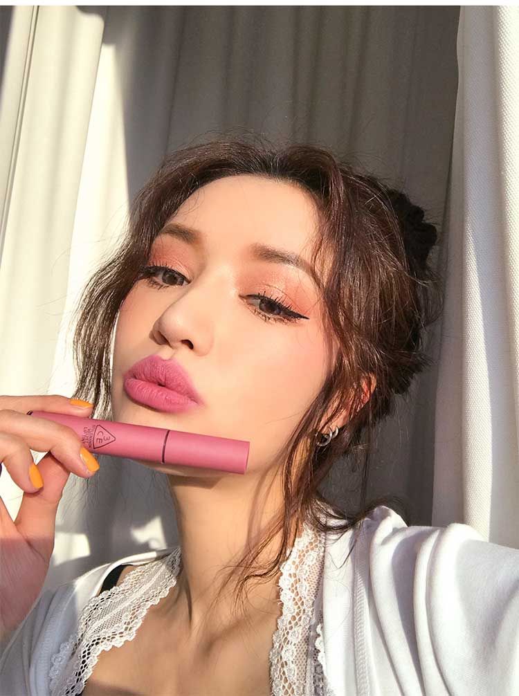 Son môi 3CE Hàn Quốc son môi ngay bây giờ phấn màu tím mờ mờ son bóng 2018 mới - Son bóng / Liquid Rouge 	son bóng môi	