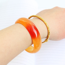 Jade bracelet Xinjiang Hetian Jade Gobi jade bracelet Gold silk jade bracelet Qiaocheng jade bracelet Heding red jade bracelet