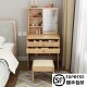 Solid Wood Dressing Table Bedroom Storage Cabinet Integrated Modern Simple 60cm Natural Wood Small Mini Economical Makeup Table