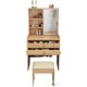 Solid Wood Dressing Table Bedroom Storage Cabinet Integrated Modern Simple 60cm Natural Wood Small Mini Economical Makeup Table