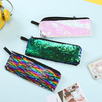 New Mermaid sequin Pack Student Stationery sequin Pen Bag Bicolor Bead Slice Data Line Headphones Cashier Bag Woman