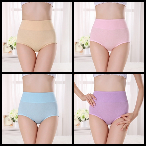 4 trang phục womens bông eo cao chất béo MM sexy đồ lót để nhận ấm bụng cung điện lớn quần đang tam giác nâng quần cơ thể hip mùa hè.