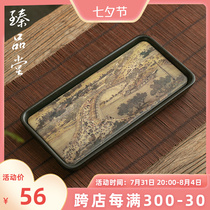 Zhen Pindang Creative Speed Dry Water Suction Tea Tray Rectangular Ceramic Dry Bubble Table Teapot Small Pallet Domestic Kettle Bearing Tea Table