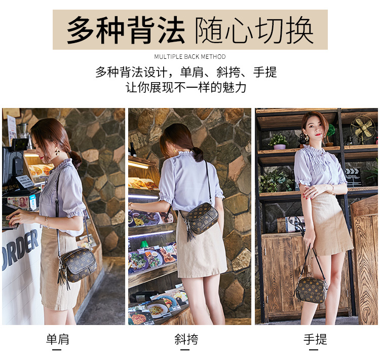 Túi xách nữ 2019 mới thời trang retro phiên bản Hàn Quốc của túi đeo chéo vai hoang dã nhiều lớp mini túi xách vuông - Túi xách nữ túi xách furla