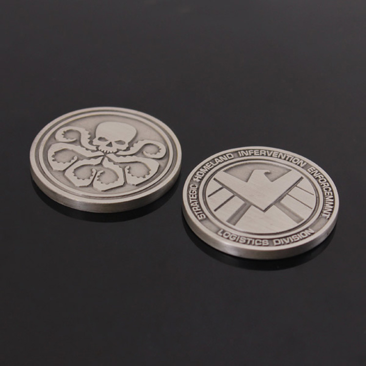 Agents of S.H.I.E.L.D. Nickel Plated Silver Commemorative Coin Collection Hydra Comic Craft Coin Gold Coin Medal