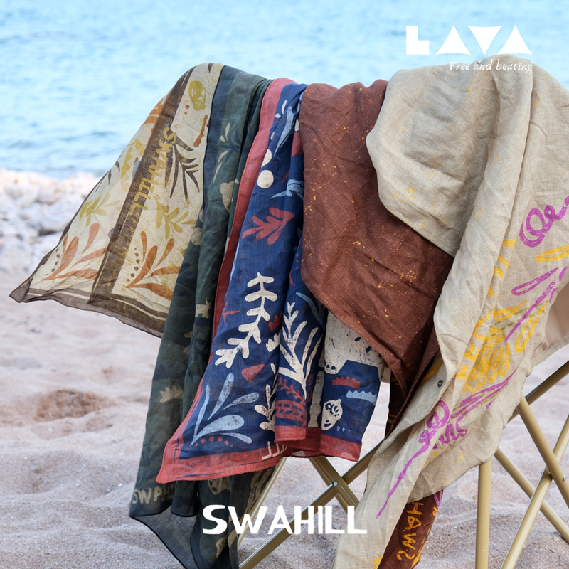 Swahill Swahill Hill Silk Scarf African Print Large Square Scarf Headscarf Multi-Use Triangle Scarf Shawl Bandana Multi-Use