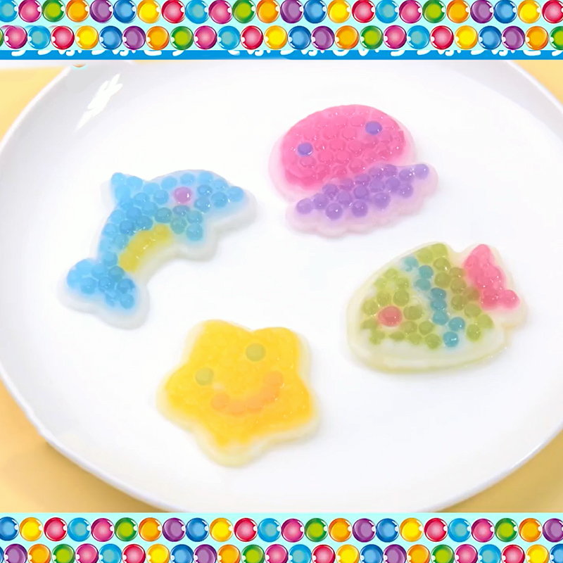 kracie Japanese food to play a rainbow jelly grain small forest toy small-ling edible food that can be eaten as a diet pill