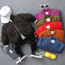 Winter new boys stand-up collar padded jacket padded jacket padded jacket childrens Korean casual jacket padded jacket all-match