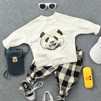 Childrens cartoon long-sleeved t-shirt baby autumn cotton top bottoming shirt boy western style T-shirt Korean version of the tide childrens clothing