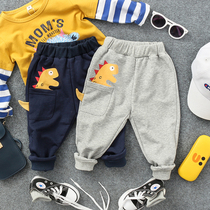 Spring Autumn Season New Children Dinosaur Patterns Casual Long Pants Baby Closeted Pants Boy Girl 100 Hitch Sports Pants Tide