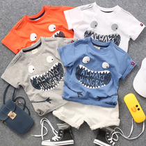 Summer new children cartoon letter printing short sleeve T-shirt boys and girls 4 color half sleeve T-shirt bottoming t