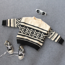 Children Casual Sweater Autumn Winter New Pint Boy Girl Collage Jersey Blouse Baby Girl Long Sleeve Blouse Tide