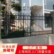 Shanghai Iron Art Fence Guard Rail Fence Wall Railing Villa Courtyard Hot Galvanized Railings Iron Fence Aluminum Alloy Guard Rail