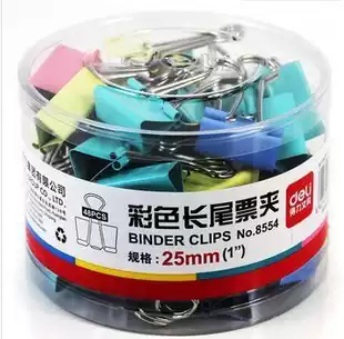 Office supplies with effective long tail clip color mixed ticket clip barrel long tail clip dovetail clip one price